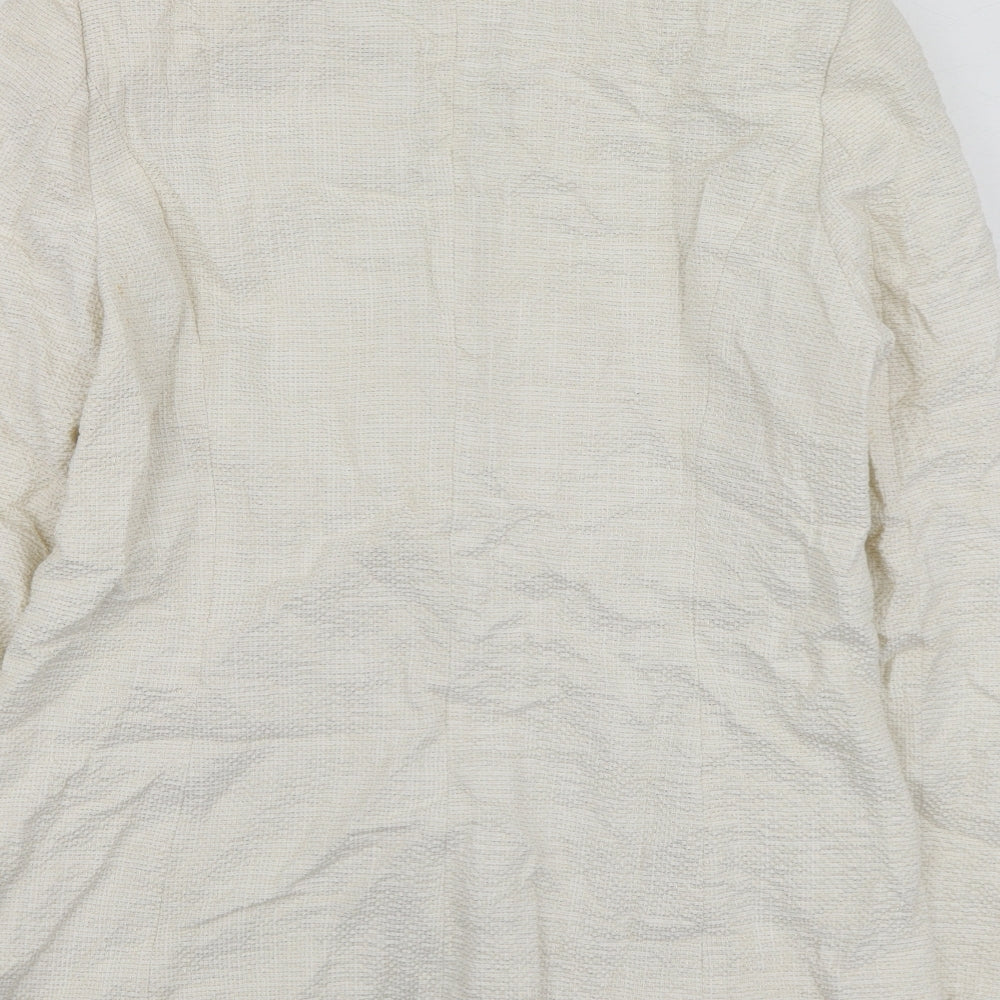 Hongo Womens Ivory  Cotton Jacket Suit Jacket Size 42