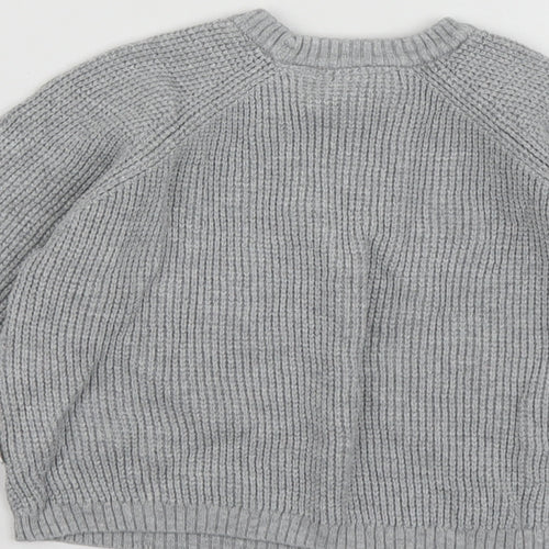 Zara Boys Grey  Cotton Pullover Jumper Size 12-18 Months