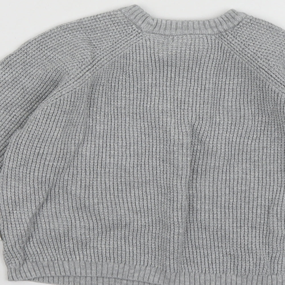 Zara Boys Grey  Cotton Pullover Jumper Size 12-18 Months