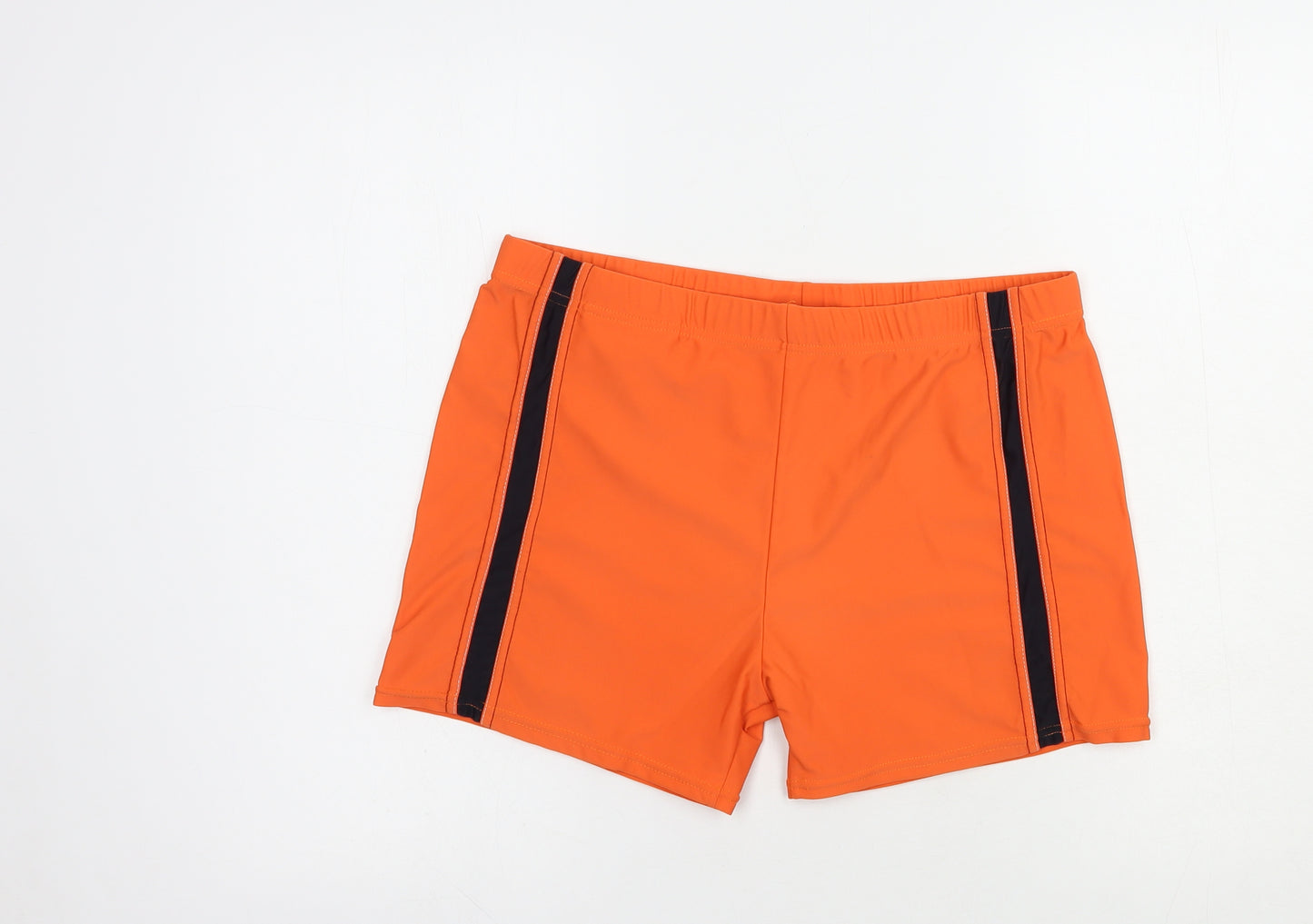 TNZI Womens Orange  Polyamide Compression Shorts Size L L3 in Regular Drawstring