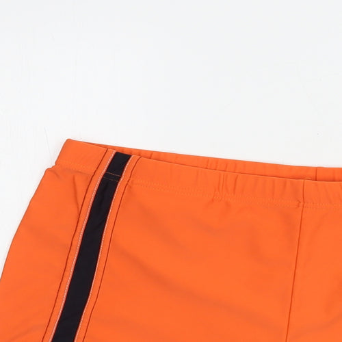 TNZI Womens Orange  Polyamide Compression Shorts Size L L3 in Regular Drawstring