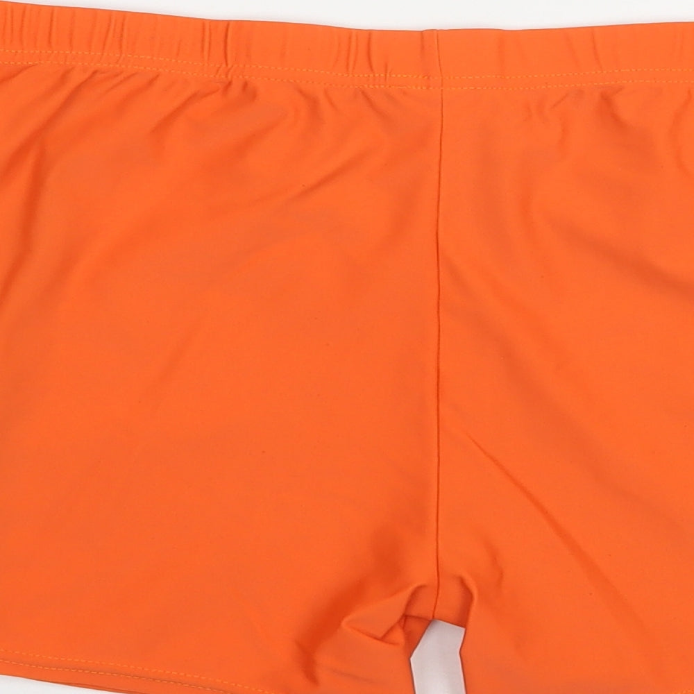 TNZI Womens Orange  Polyamide Compression Shorts Size L L3 in Regular Drawstring