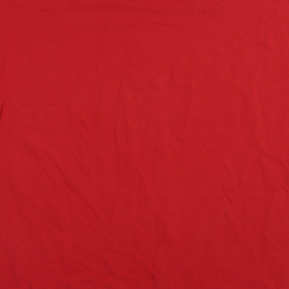 Fruit of the Loom Mens Red  Cotton  T-Shirt Size L Crew Neck  - Liverpool FC