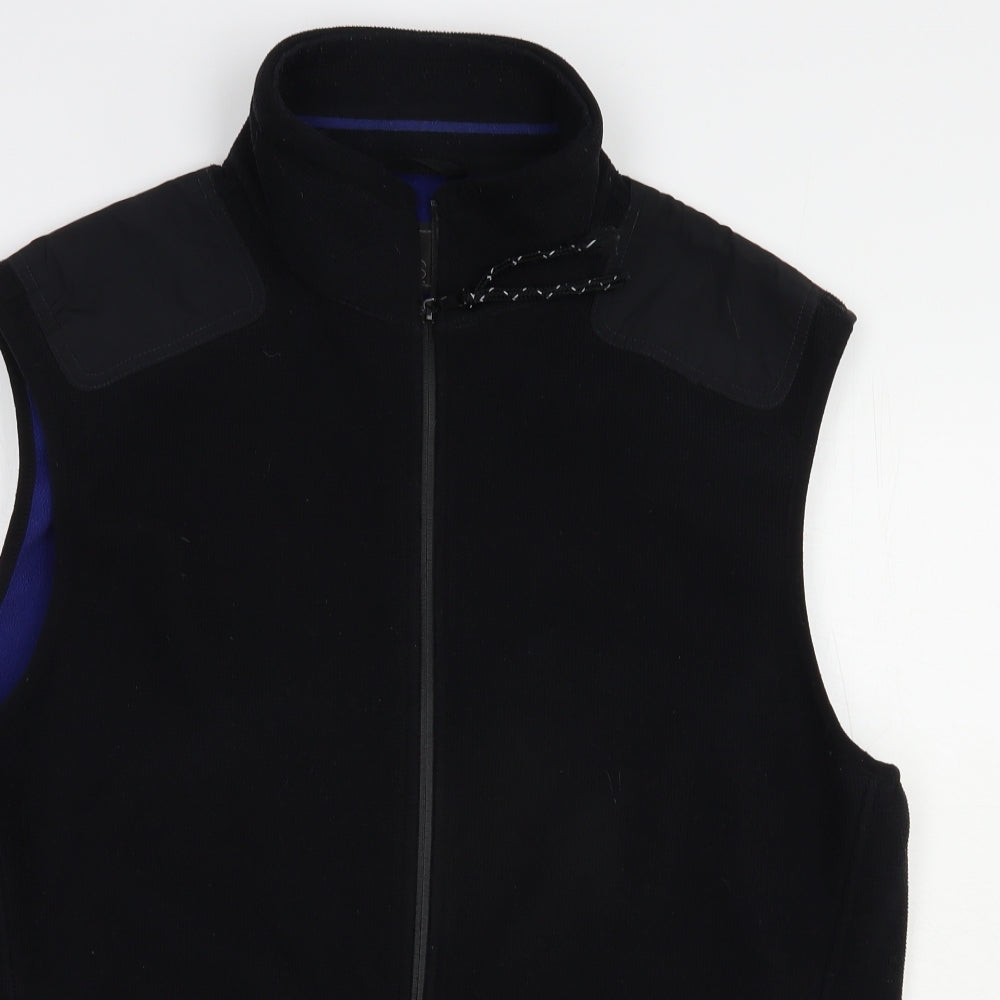 Marks and Spencer Mens Black  Polyester Full Zip Sweatshirt Size L