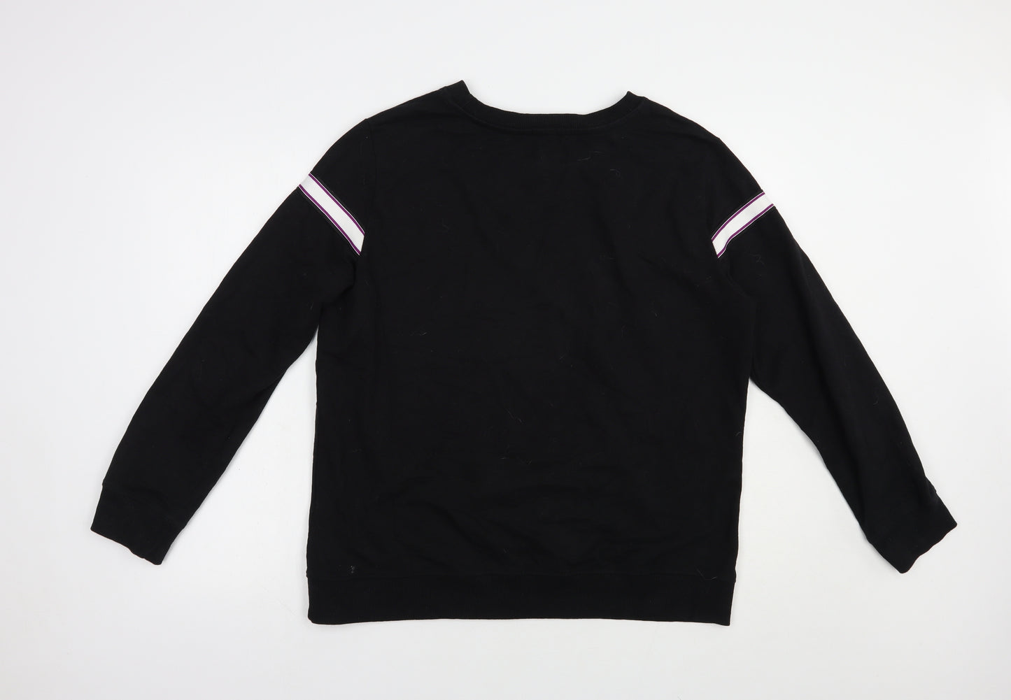 H.I.S Mens Black  Cotton Pullover Sweatshirt Size L