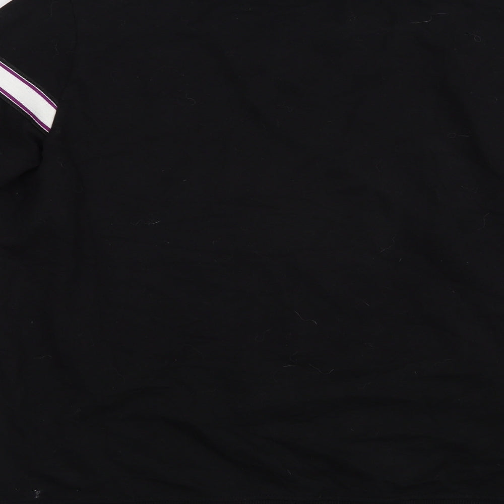 H.I.S Mens Black  Cotton Pullover Sweatshirt Size L