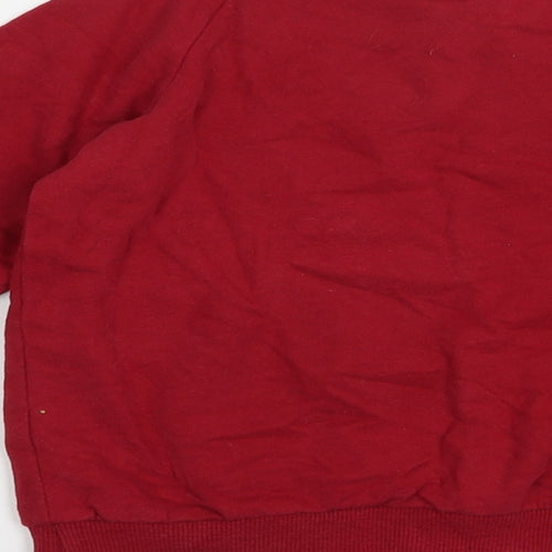 Primark Boys Red  Cotton Pullover Sweatshirt Size 6-7 Years  Pullover - Rudolph Christmas