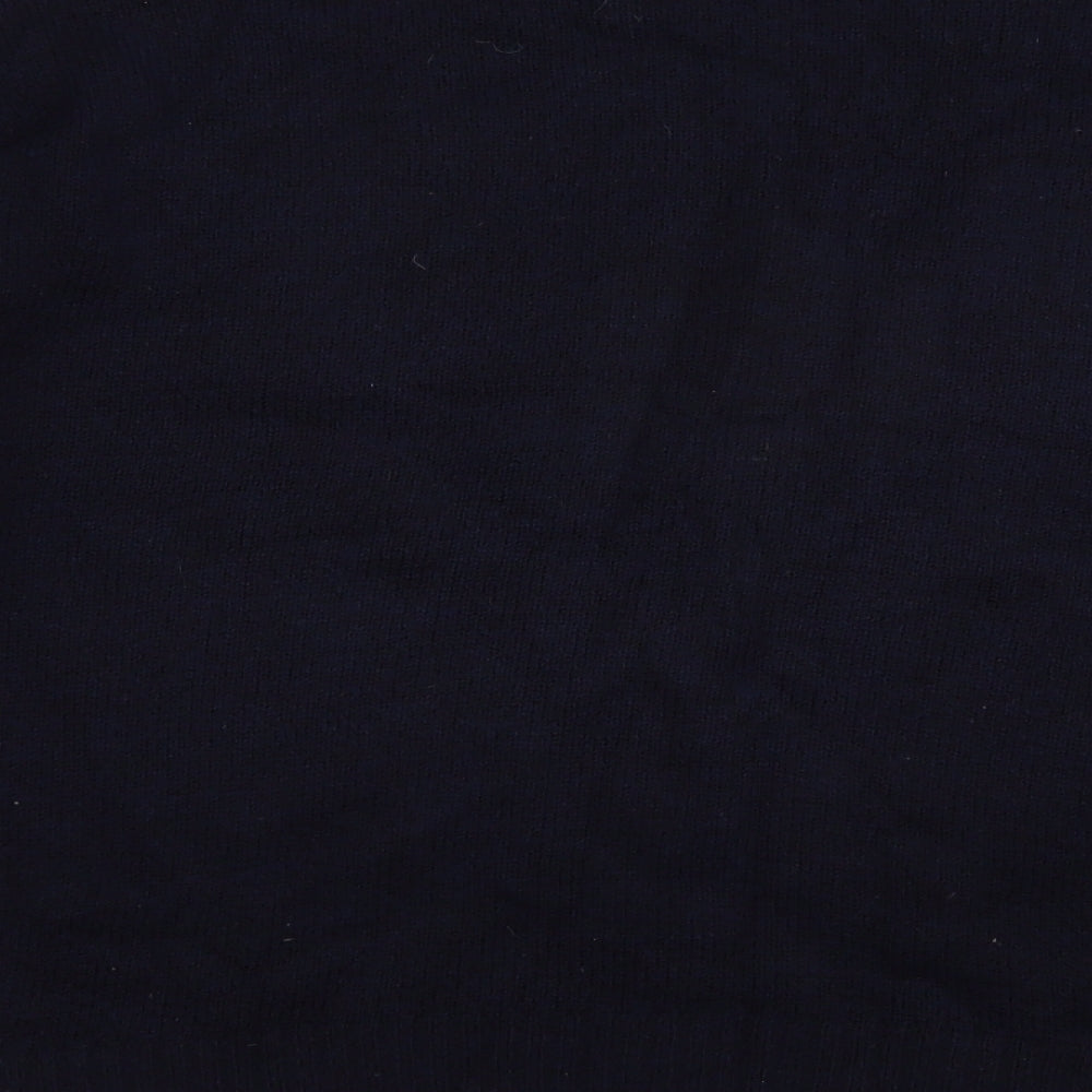 Roman Womens Blue Crew Neck Striped Acrylic Pullover Jumper Size 16