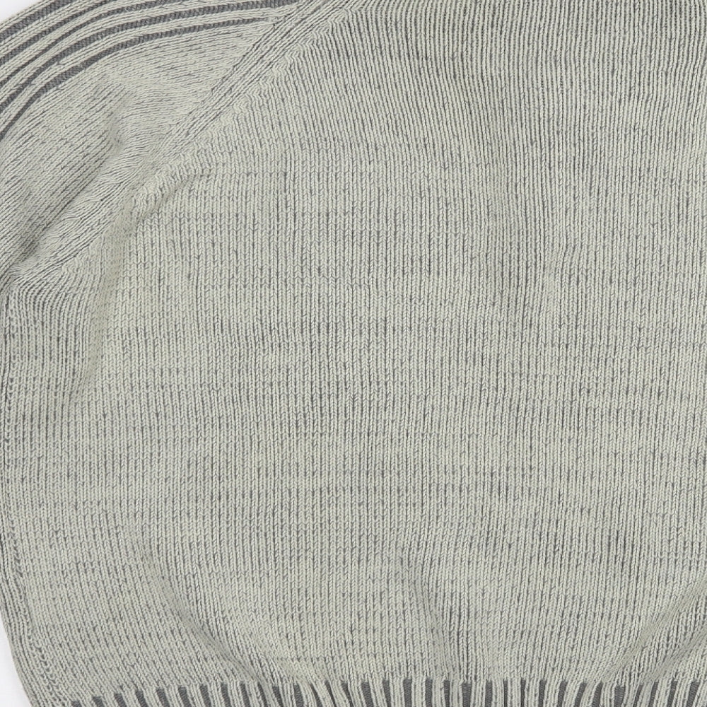 South Bay Mens Grey High Neck  Acrylic Pullover Jumper Size L