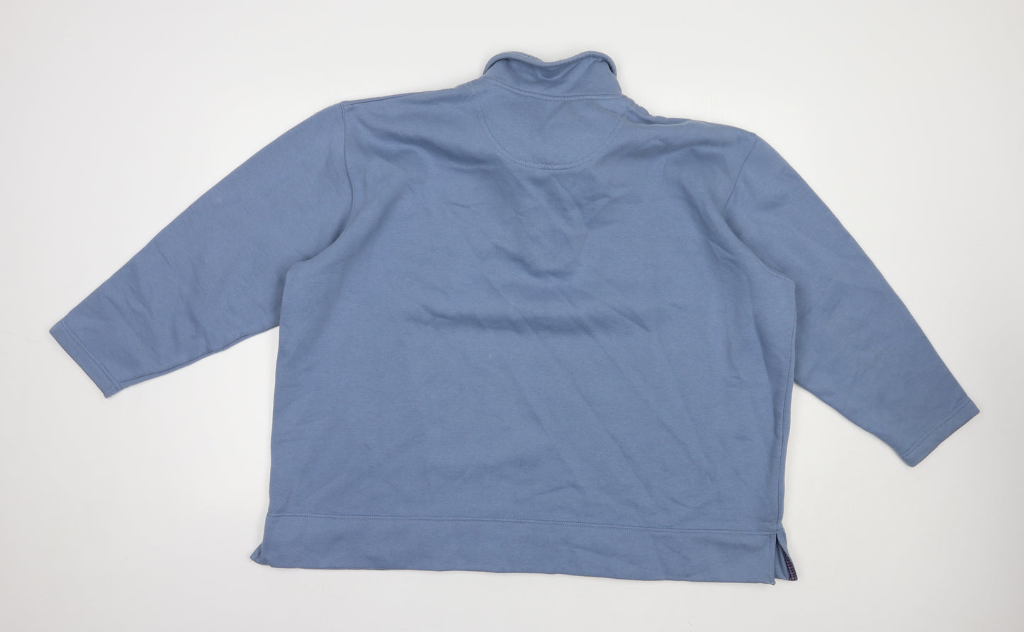 Country Rose Womens Blue  Cotton Pullover Sweatshirt Size XL  Zip