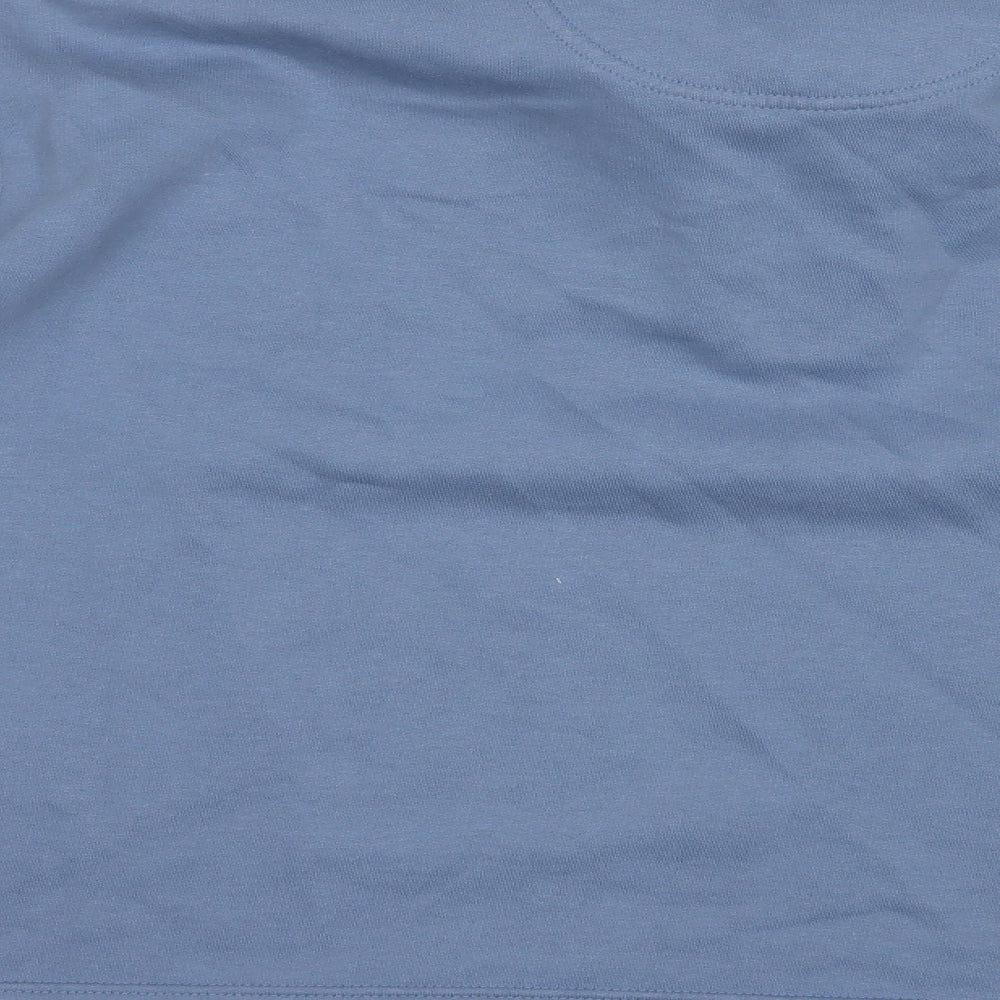 Country Rose Womens Blue  Cotton Pullover Sweatshirt Size XL  Zip