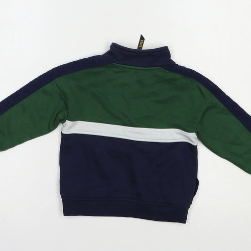 Primark Boys Blue Colourblock Cotton Pullover Sweatshirt Size 2-3 Years  Zip - Brooklyn N.Y.