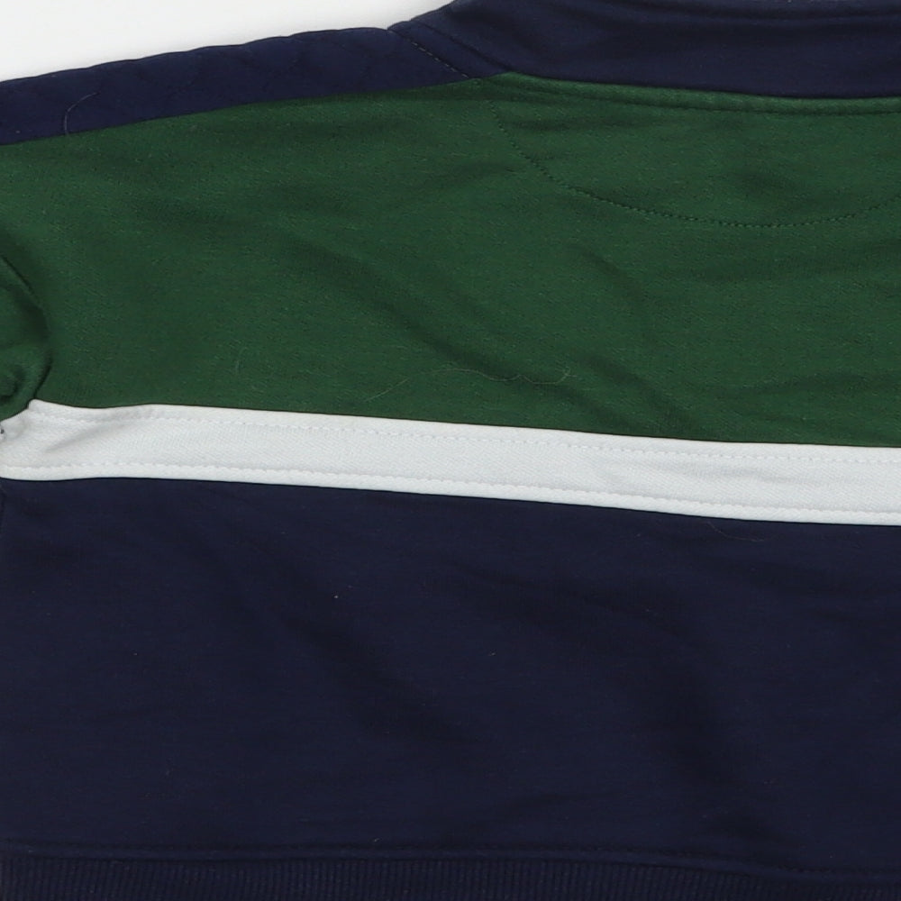 Primark Boys Blue Colourblock Cotton Pullover Sweatshirt Size 2-3 Years  Zip - Brooklyn N.Y.
