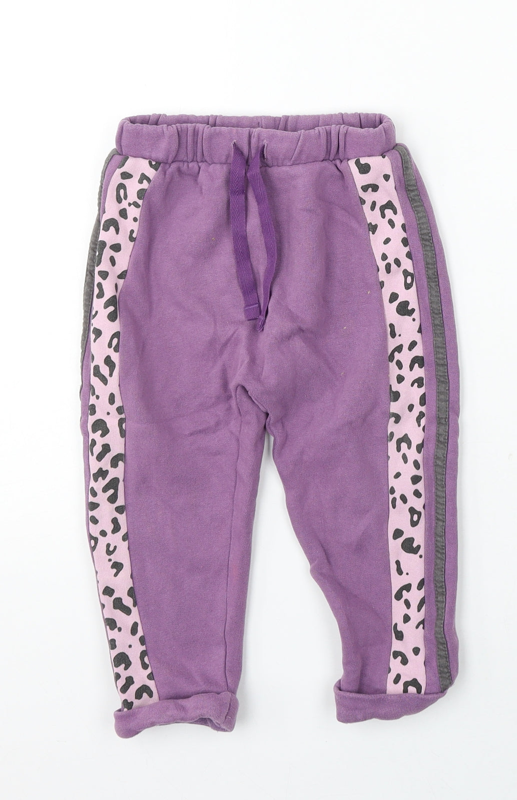 NEXT Girls Purple  Cotton Jogger Trousers Size 18-24 Months