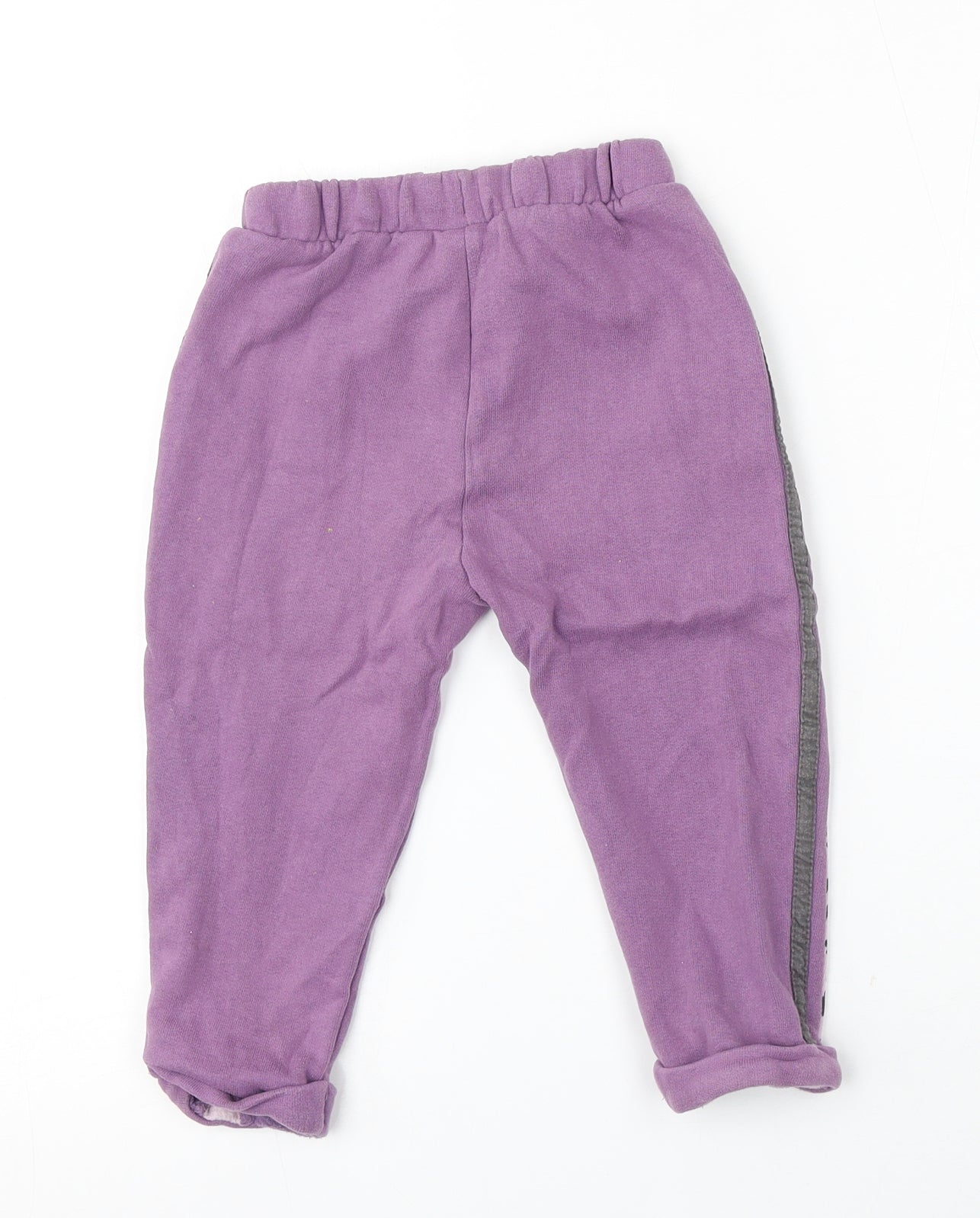 NEXT Girls Purple  Cotton Jogger Trousers Size 18-24 Months