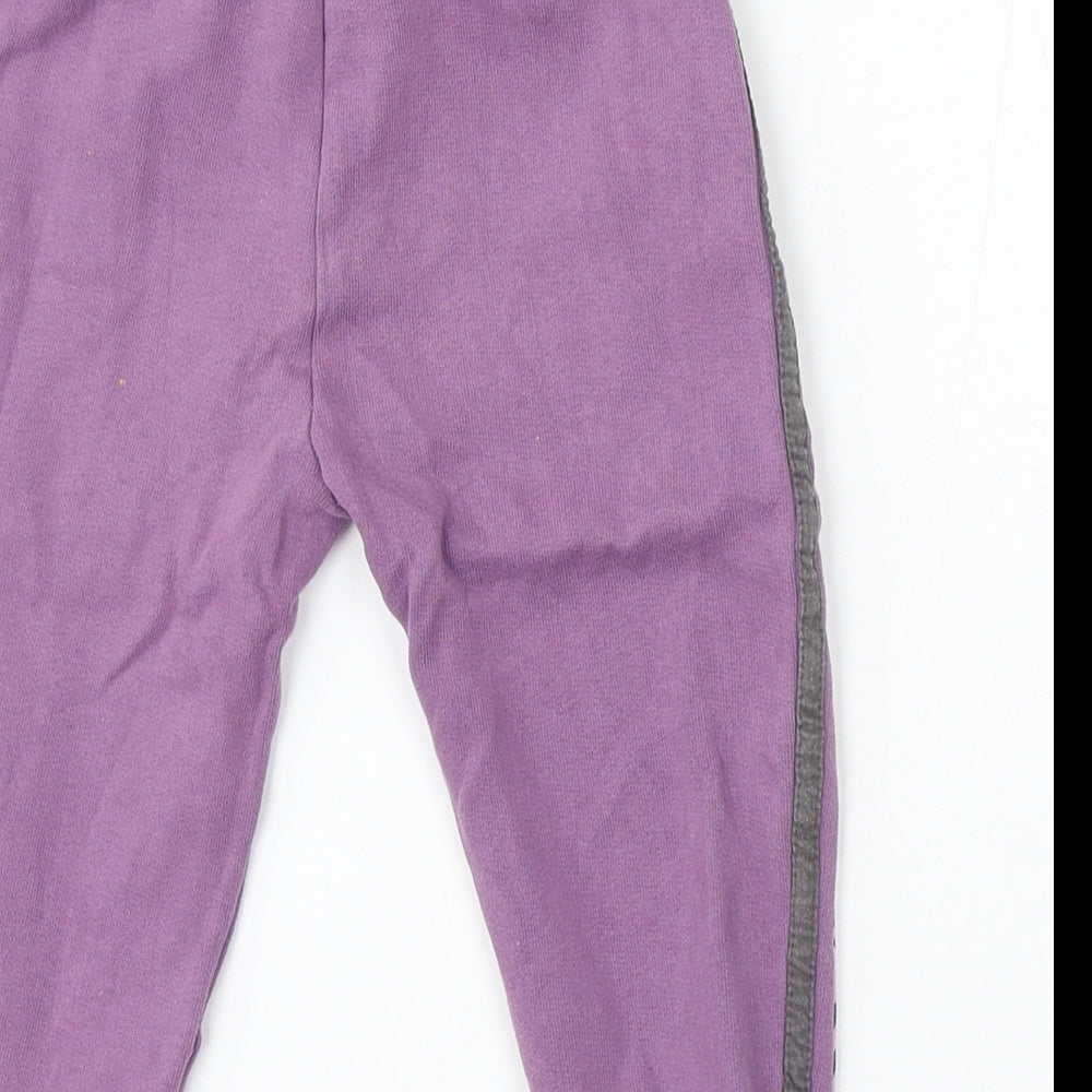 NEXT Girls Purple  Cotton Jogger Trousers Size 18-24 Months