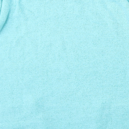 Mind Flower Womens Blue Round Neck  Acrylic Pullover Jumper Size L