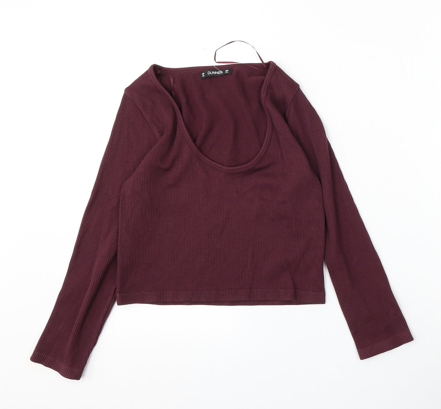 Dunnes Stores Womens Purple Round Neck  Nylon Pullover Jumper Size M