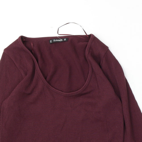 Dunnes Stores Womens Purple Round Neck  Nylon Pullover Jumper Size M
