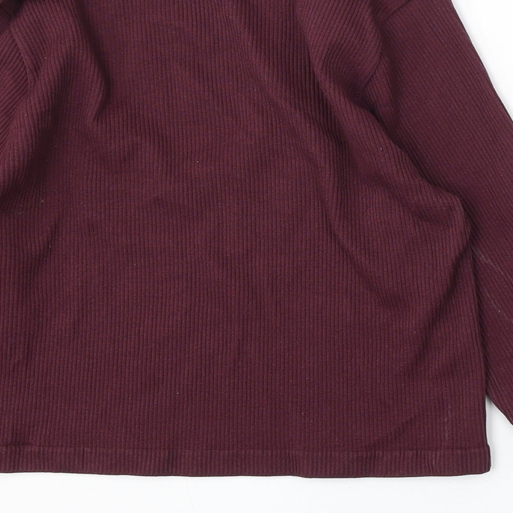 Dunnes Stores Womens Purple Round Neck  Nylon Pullover Jumper Size M