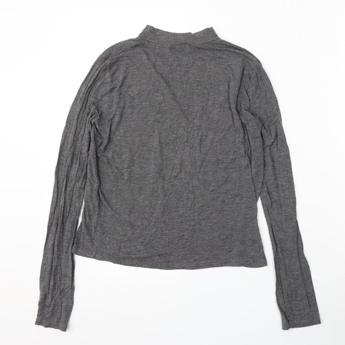Zara Womens Grey Round Neck  Viscose Pullover Jumper Size L
