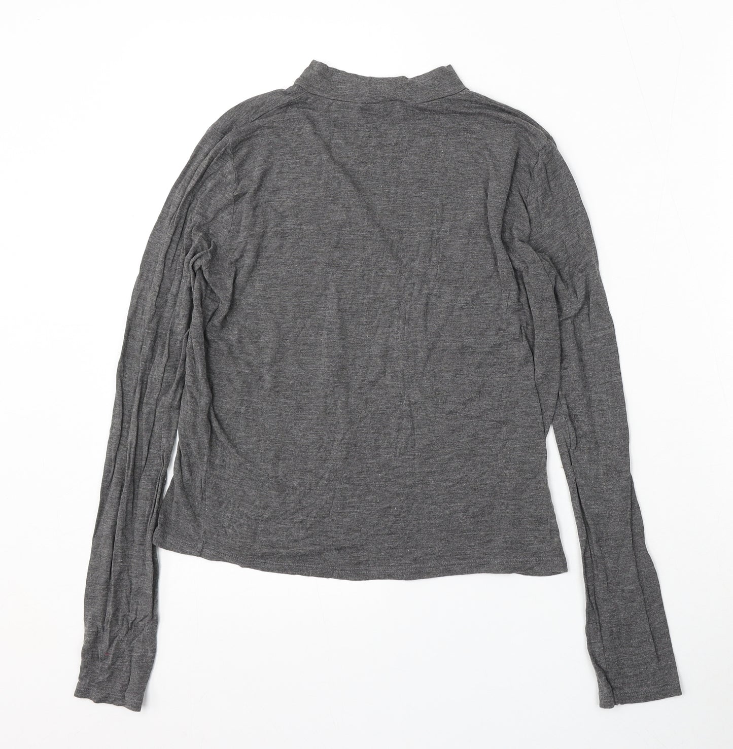 Zara Womens Grey Round Neck  Viscose Pullover Jumper Size L