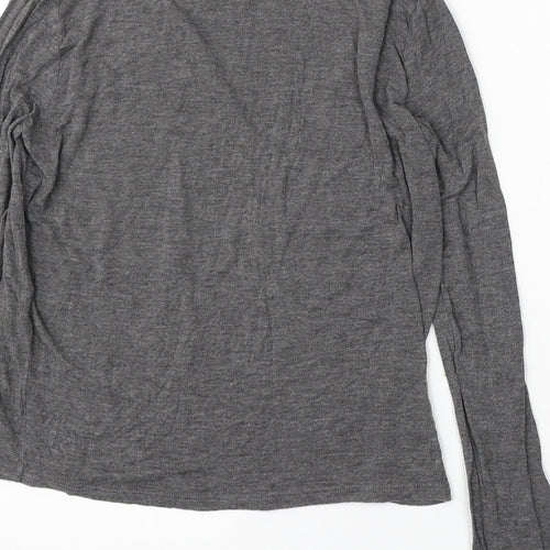 Zara Womens Grey Round Neck  Viscose Pullover Jumper Size L