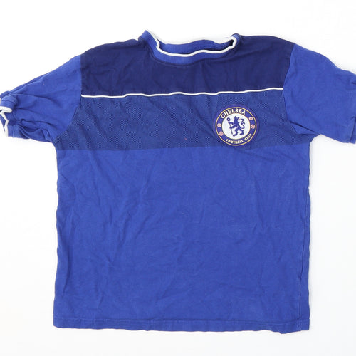 Chelsea FC Boys Blue  Cotton Basic T-Shirt Size 12 Years Round Neck