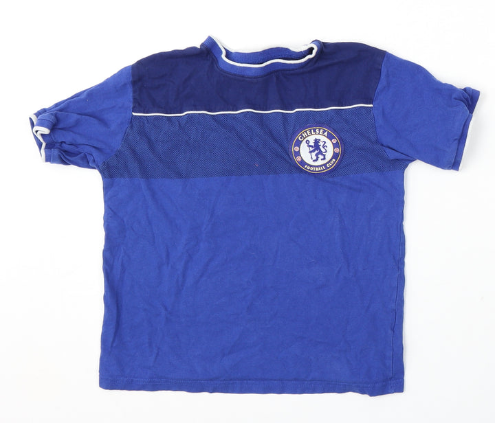 Chelsea FC Boys Blue  Cotton Basic T-Shirt Size 12 Years Round Neck