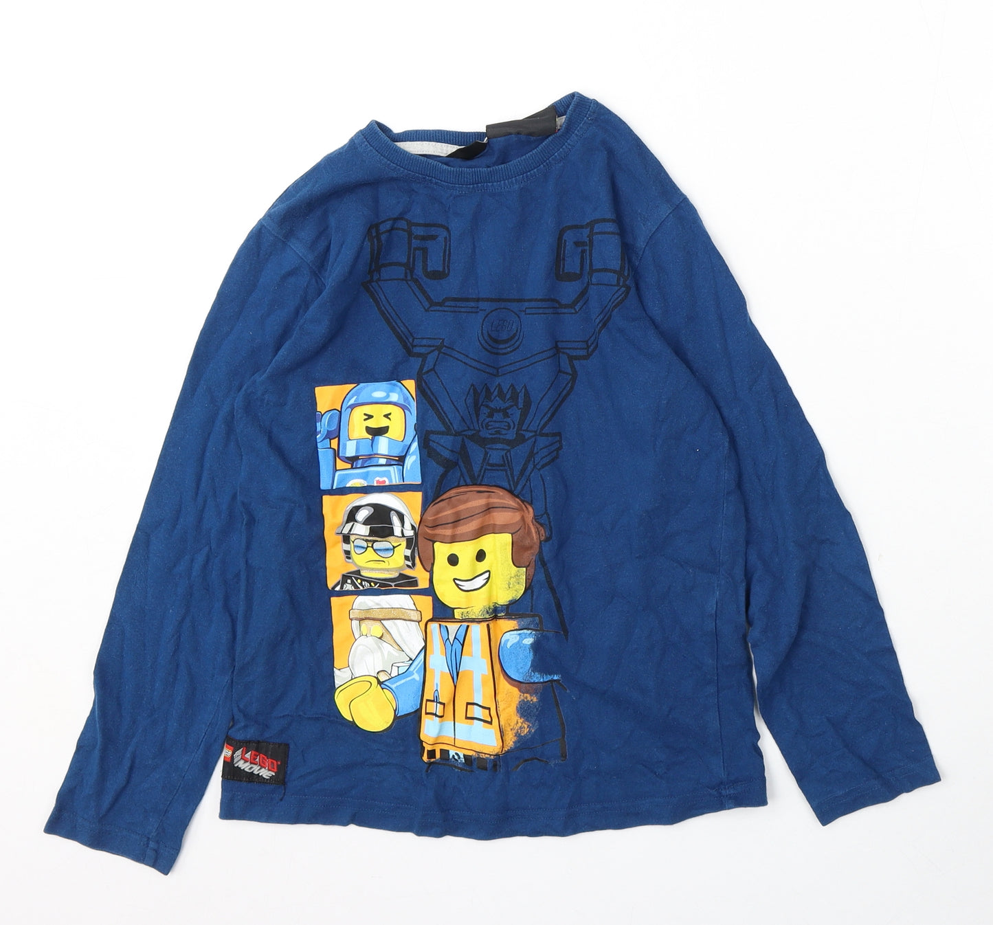 NEXT Boys Blue  Cotton Basic T-Shirt Size 9 Years Round Neck  - LEGO