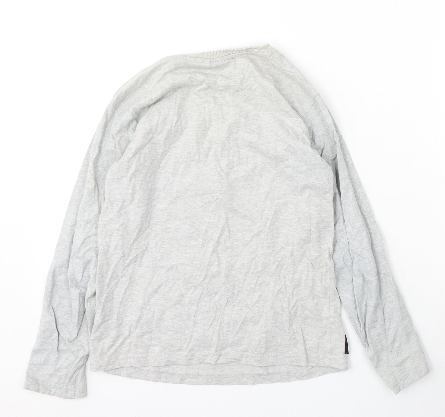 NEXT Boys Grey  Cotton Basic T-Shirt Size 9 Years Round Neck  - LEGO