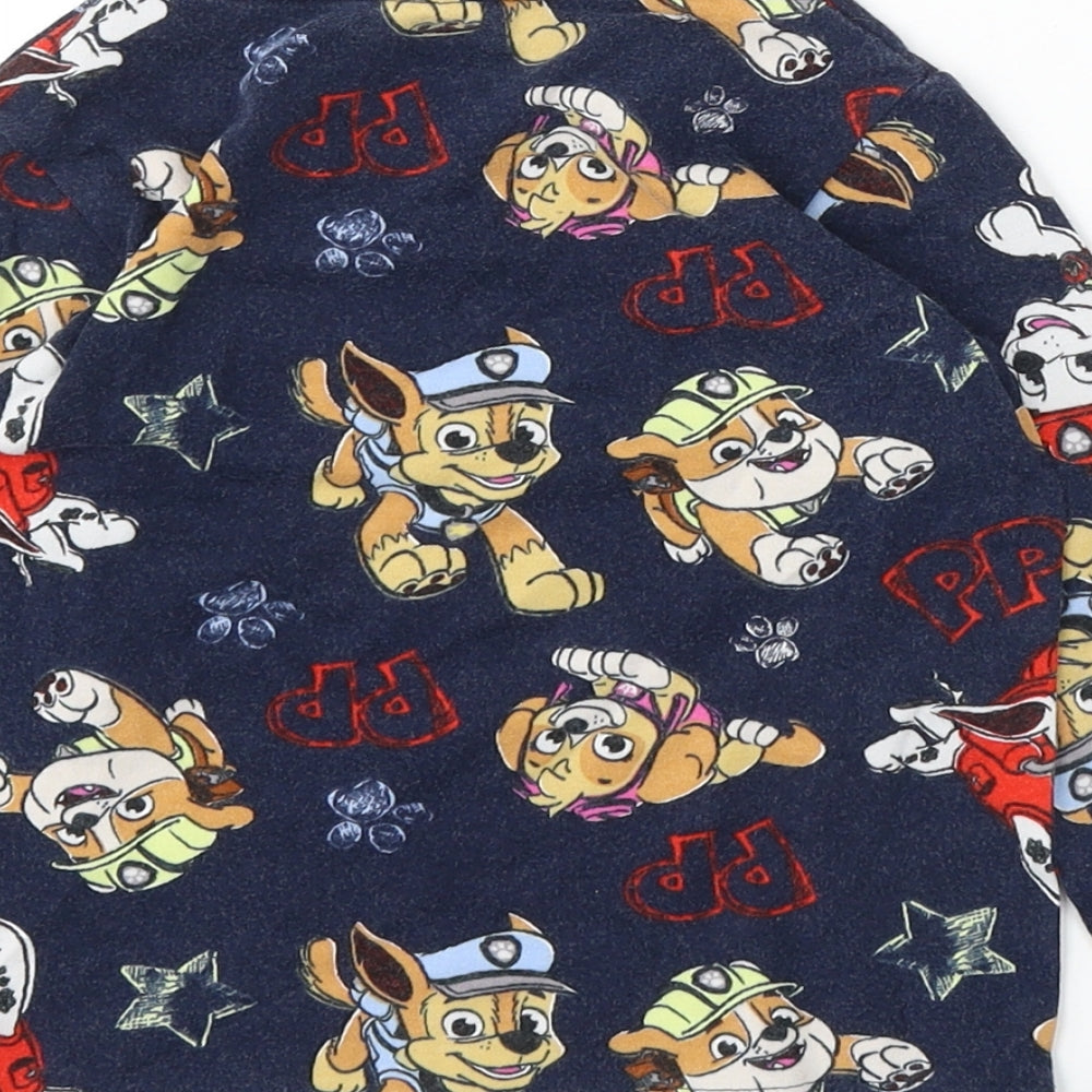 NEXT Boys Blue Round Neck Geometric Cotton Pullover Jumper Size 4-5 Years   - Paw Patrol