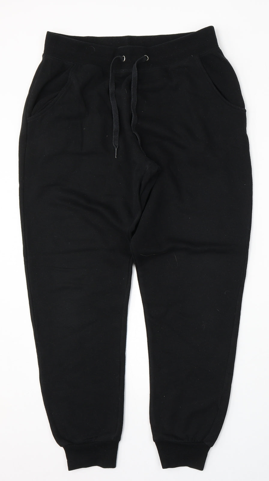 New Look Womens Black  Polyester Jogger Trousers Size 12 L30 in Regular