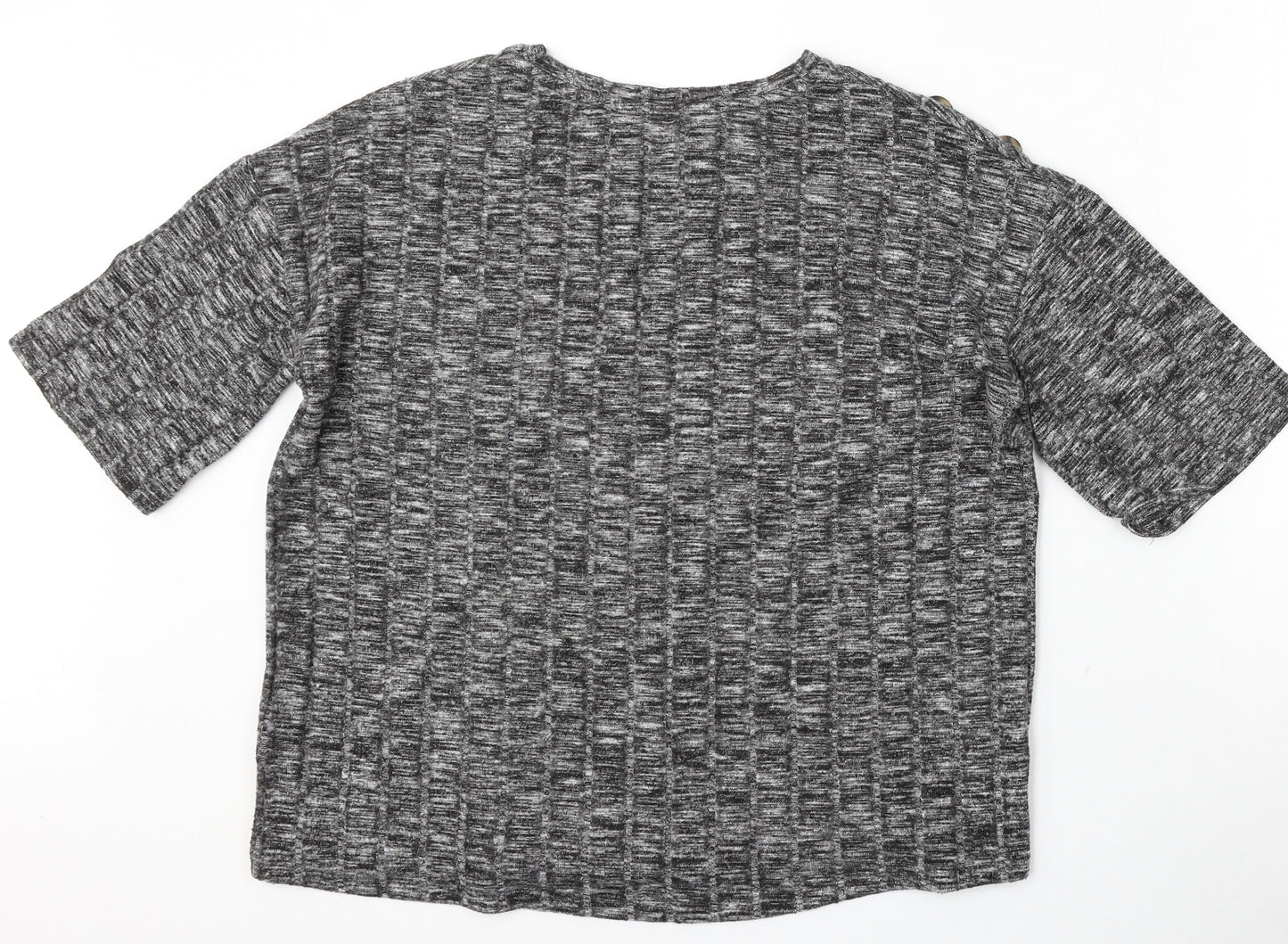 F&F Womens Grey Round Neck  Viscose Pullover Jumper Size 10