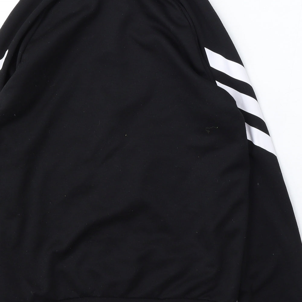 adidas Boys Black   Jacket  Size 11-12 Years  Zip