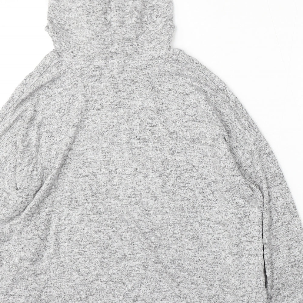Love to Lounge Womens Grey  Viscose Pullover Hoodie Size L