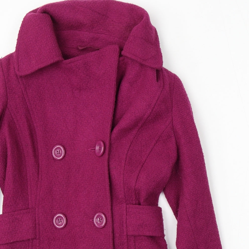 Jane Norman Womens Purple   Jacket  Size 6  Button