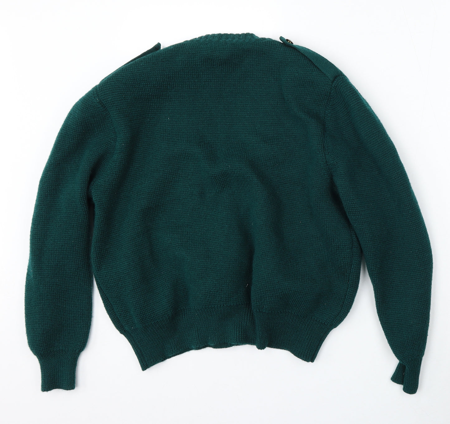 Jonelle Womens Green V-Neck  Wool Cardigan Jumper Size 14