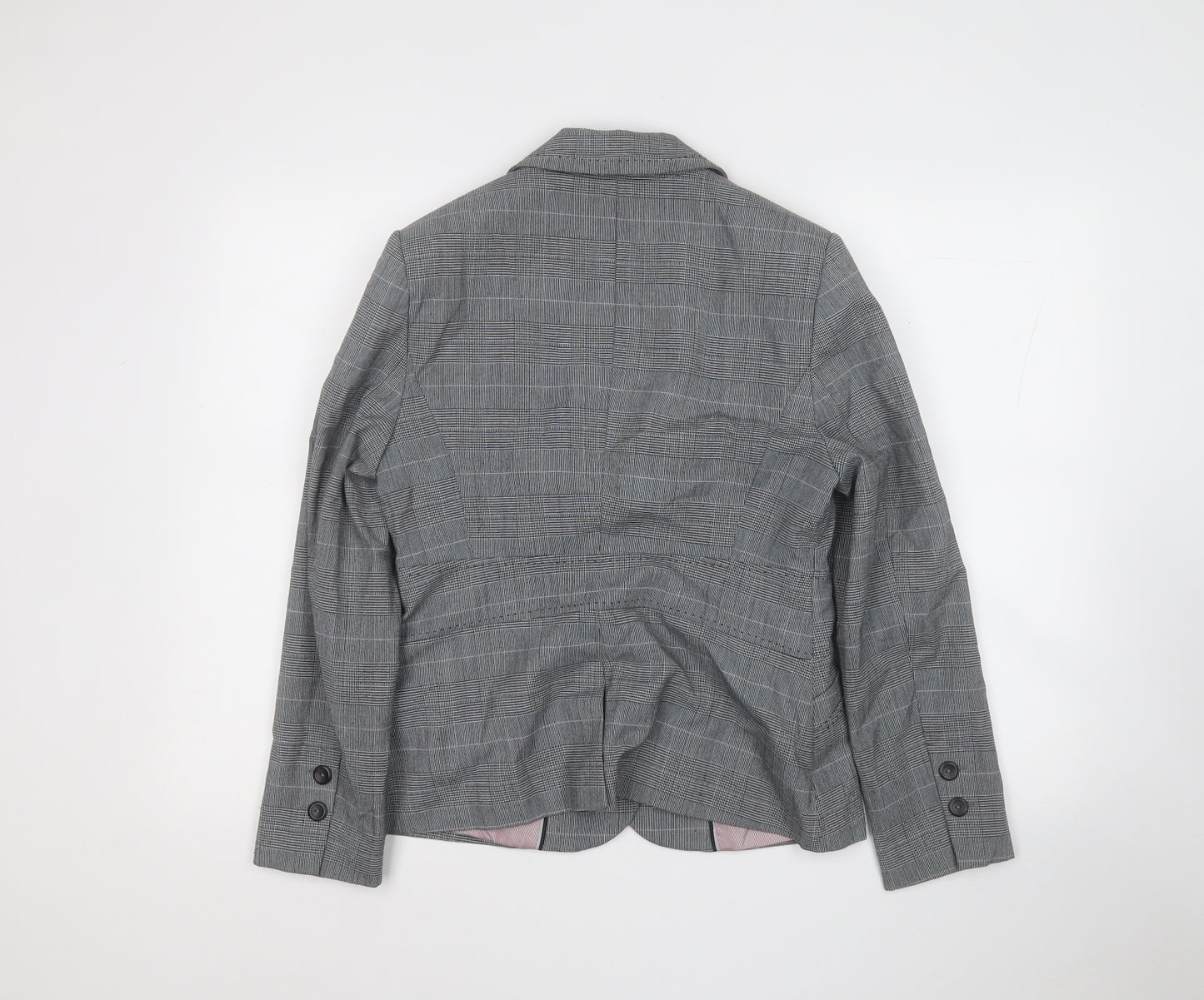 NEXT Womens Grey Plaid  Jacket Blazer Size 12