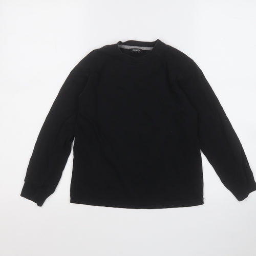 George Boys Black  Cotton Basic T-Shirt Size M Round Neck