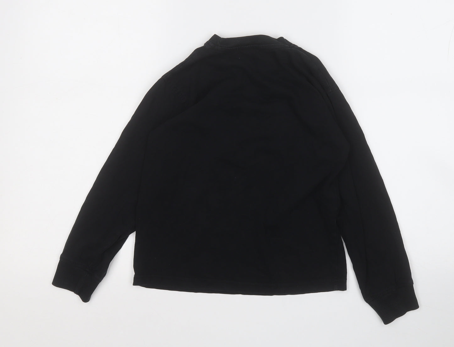 George Boys Black  Cotton Basic T-Shirt Size M Round Neck