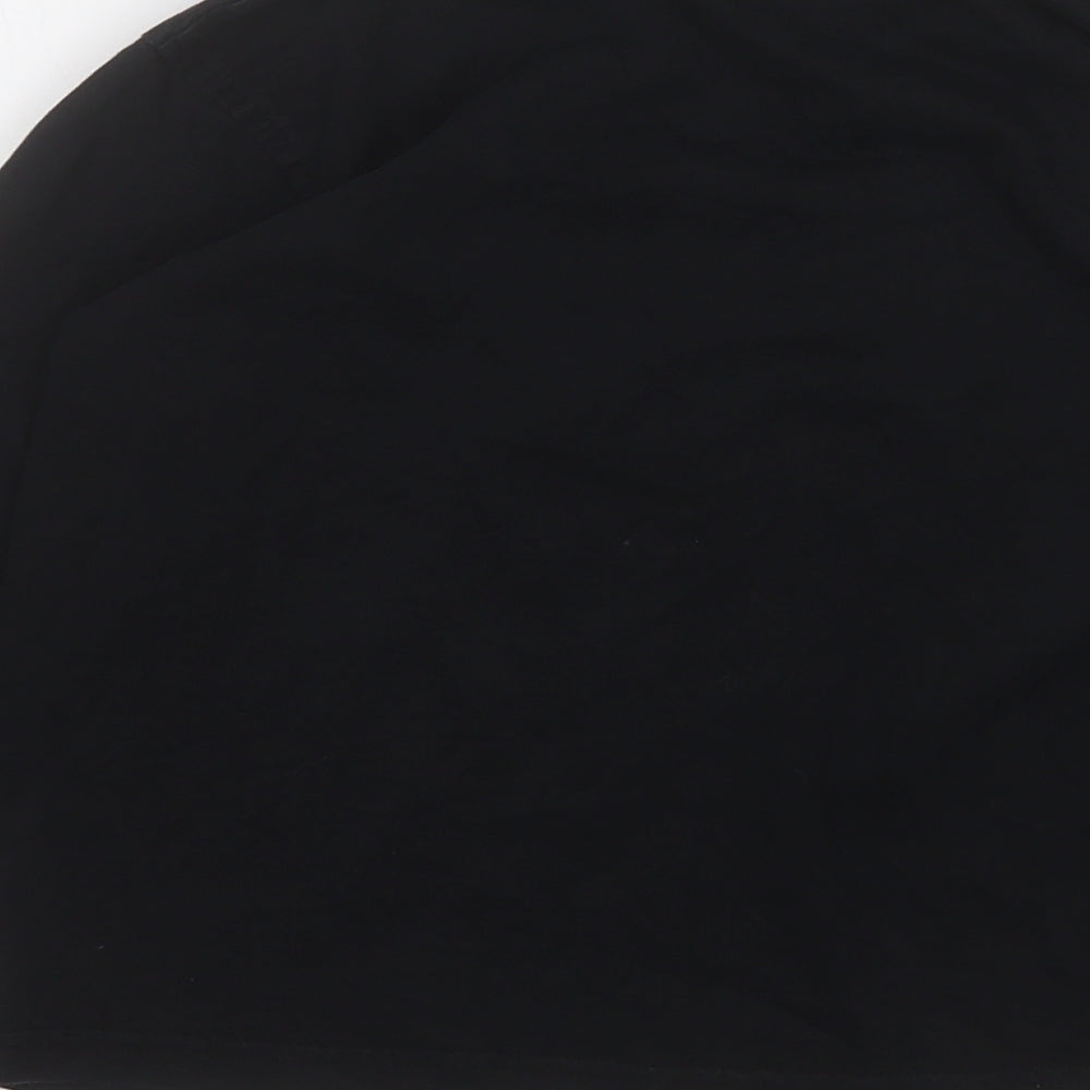 George Boys Black  Cotton Basic T-Shirt Size M Round Neck