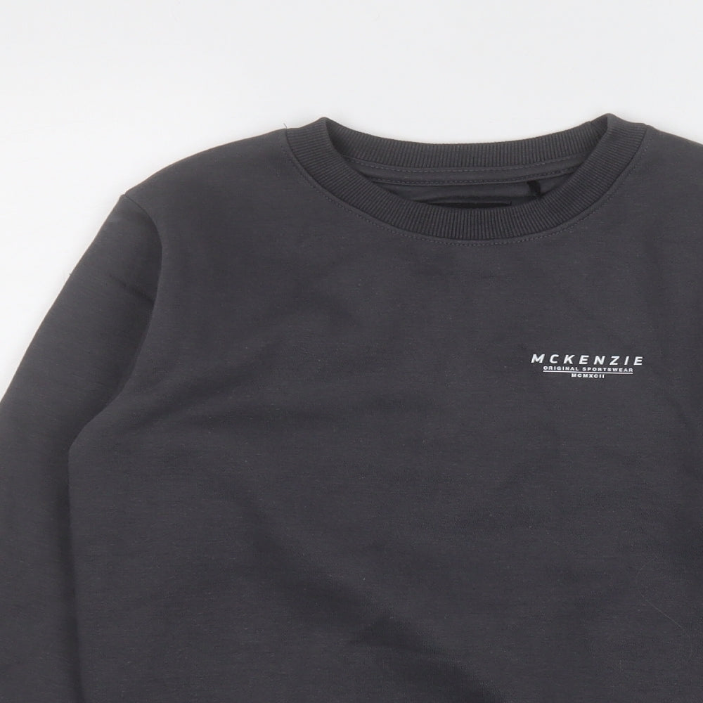 McKenzie Boys Grey  Cotton Pullover Sweatshirt Size 12-13 Years
