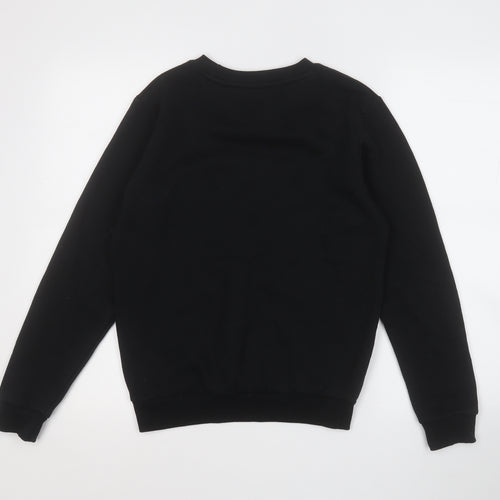 McKenzie Boys Black  Cotton Henley Sweatshirt Size 13-14 Years