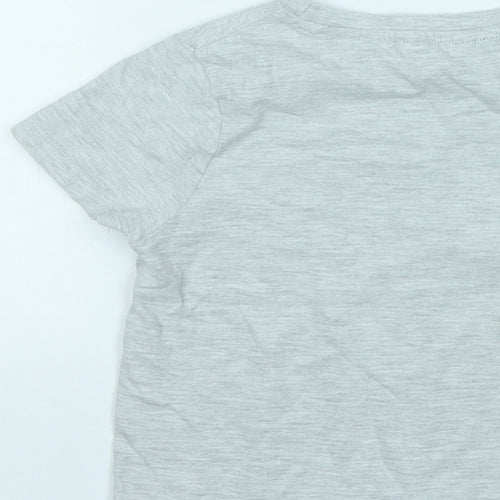 Pep&Co Boys Grey  Cotton Basic T-Shirt Size 2-3 Years Round Neck  - Born to play