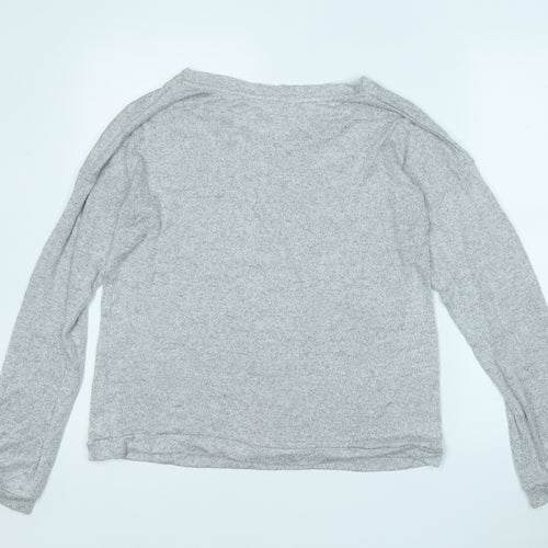 Avenue Womens Grey Round Neck  Viscose Pullover Jumper Size 12