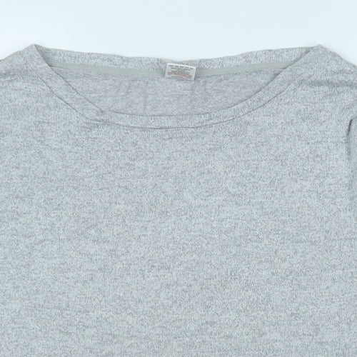 Avenue Womens Grey Round Neck  Viscose Pullover Jumper Size 12