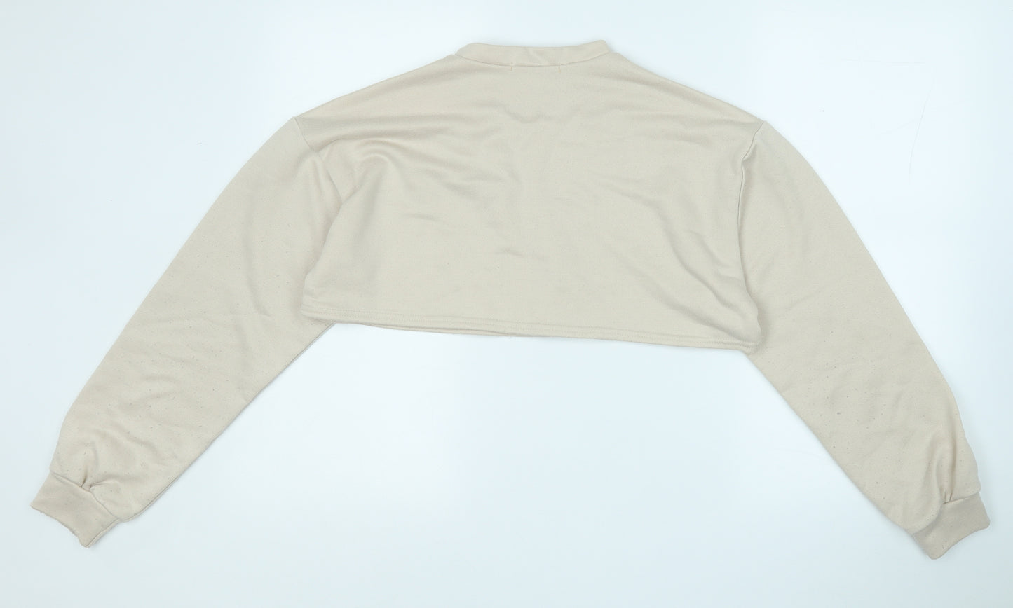 Missy Womens Beige  Polyester Pullover Sweatshirt Size 8   - Feelings