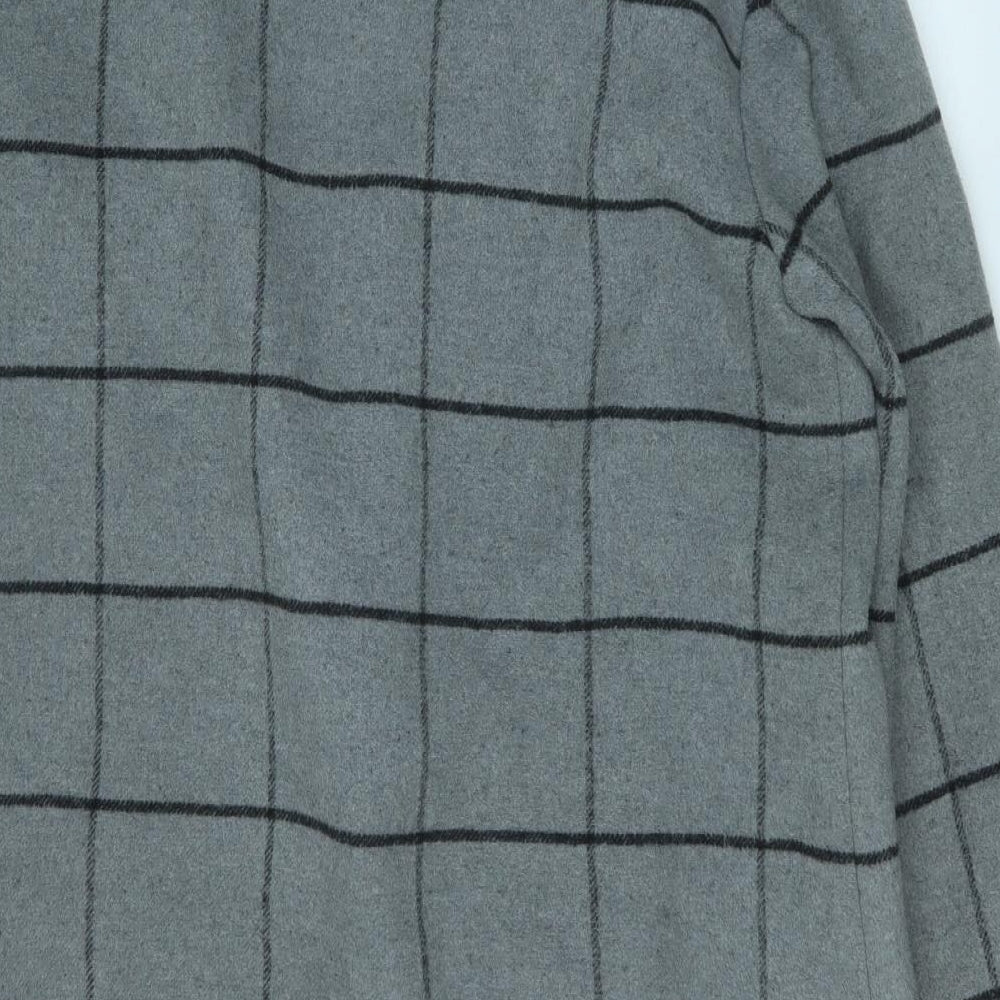 F&F Womens Grey Geometric  Trench Coat Coatigan Size 16