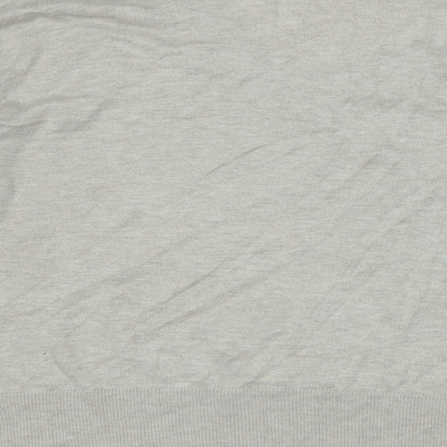 H&M Womens Beige Round Neck  Viscose Pullover Jumper Size L